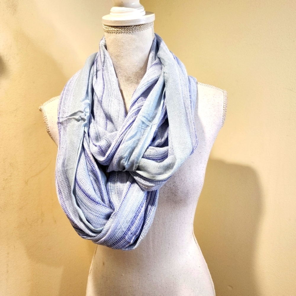 Apt. 9 Blue Infinity Scarf with Elegant Draping Nwt